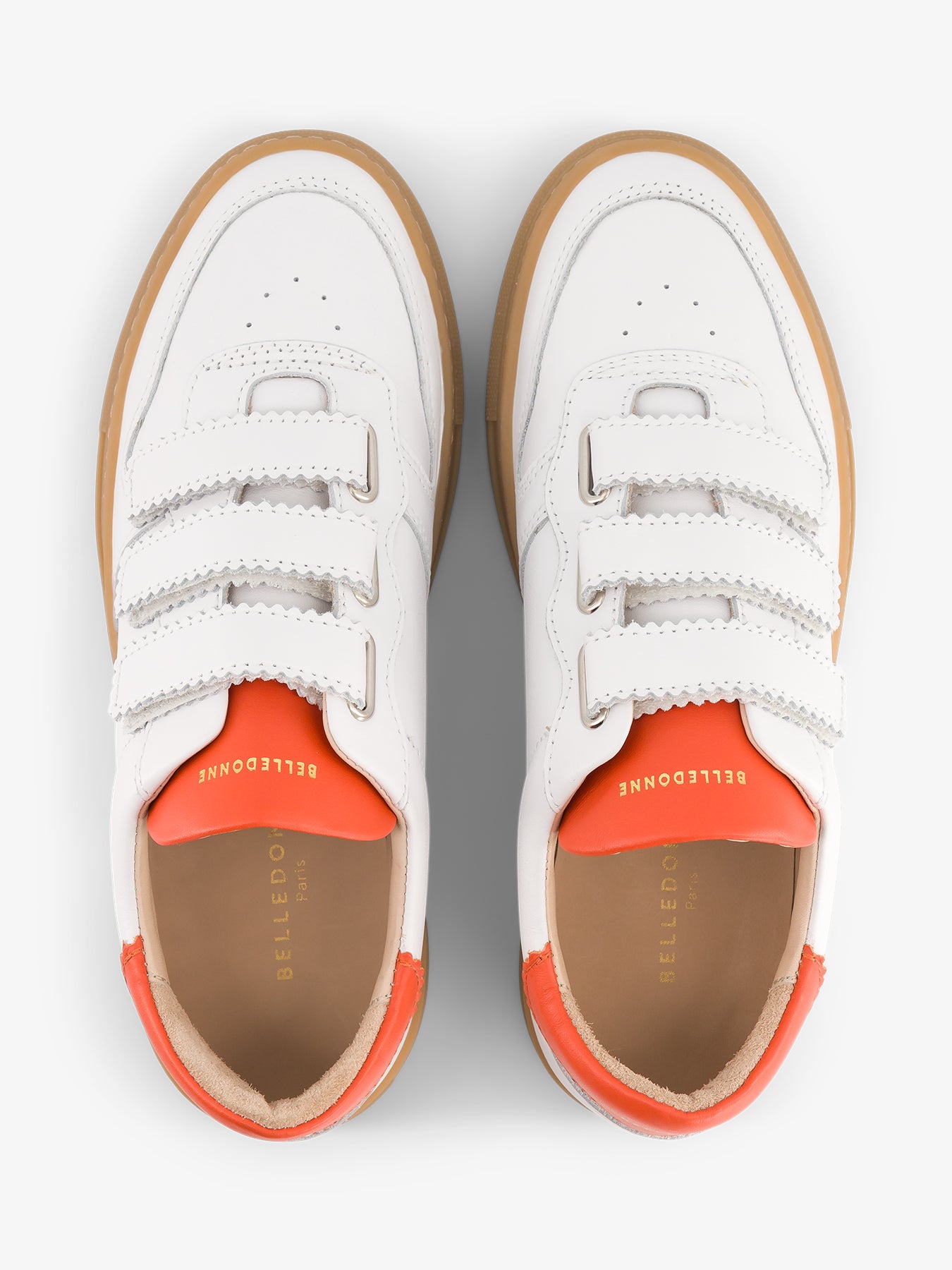 B0 Velcro - White / Orange