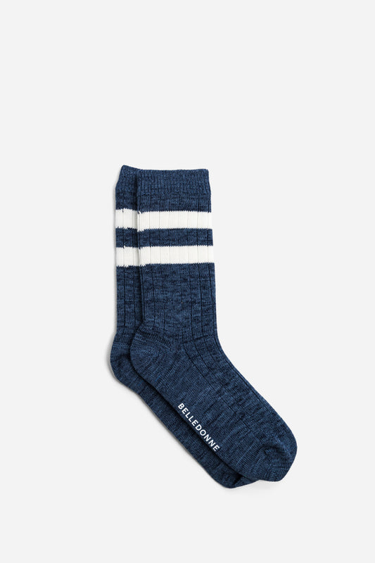 Chaussettes texturées bleues