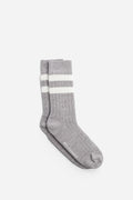 Textured socks - Grey double stripe