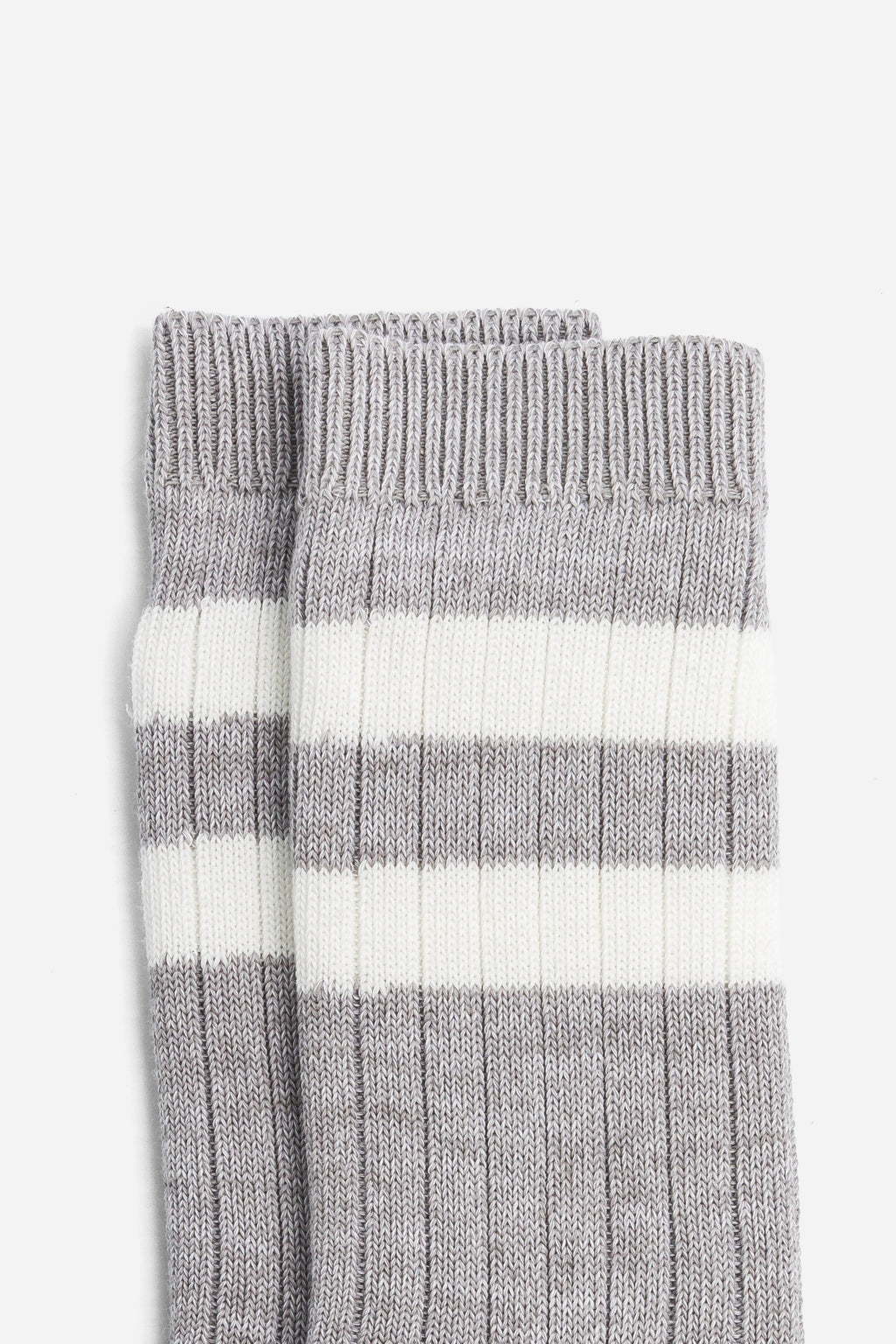 Textured socks - Grey double stripe