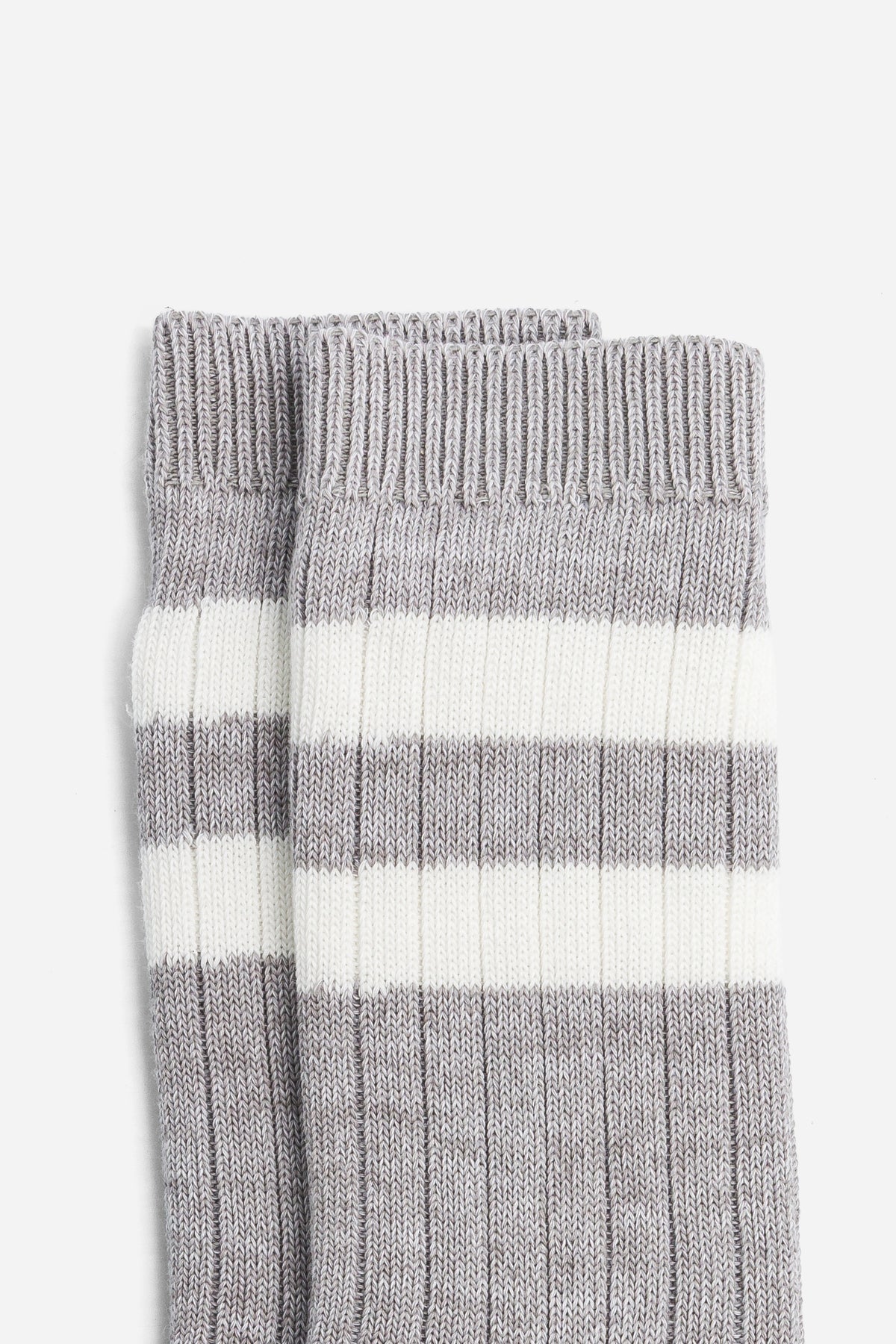 Textured socks - Grey double stripe