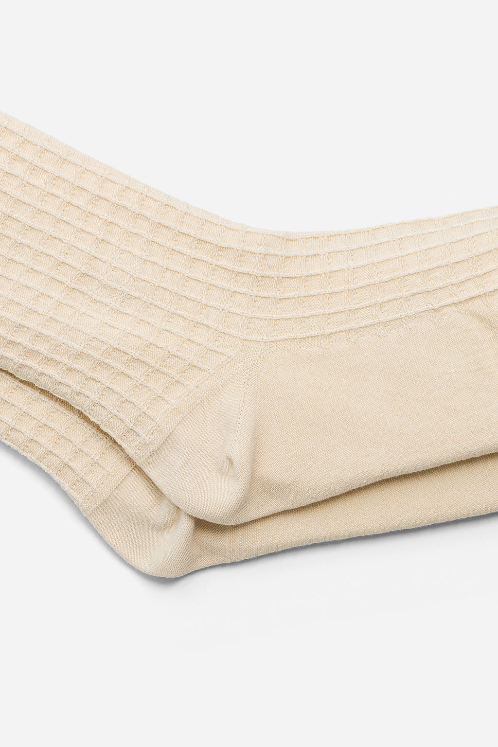 Chaussettes gaufrées - Crème