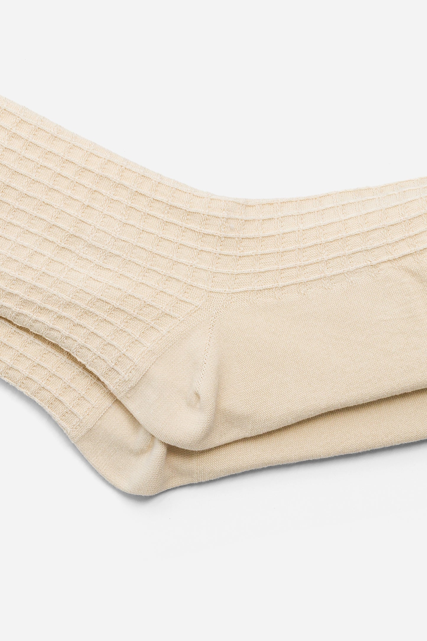 Chaussettes gaufrées - Crème