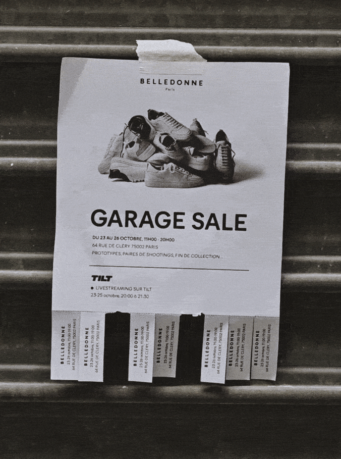 Belledonne Paris - GARAGE SALE Du 23 au 26 octobrede 11h à 20h64 rue de Cléry, Paris 2e.